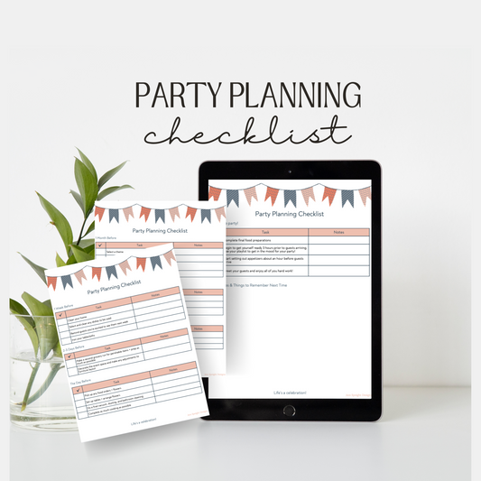Party Planning Checklist - Printable