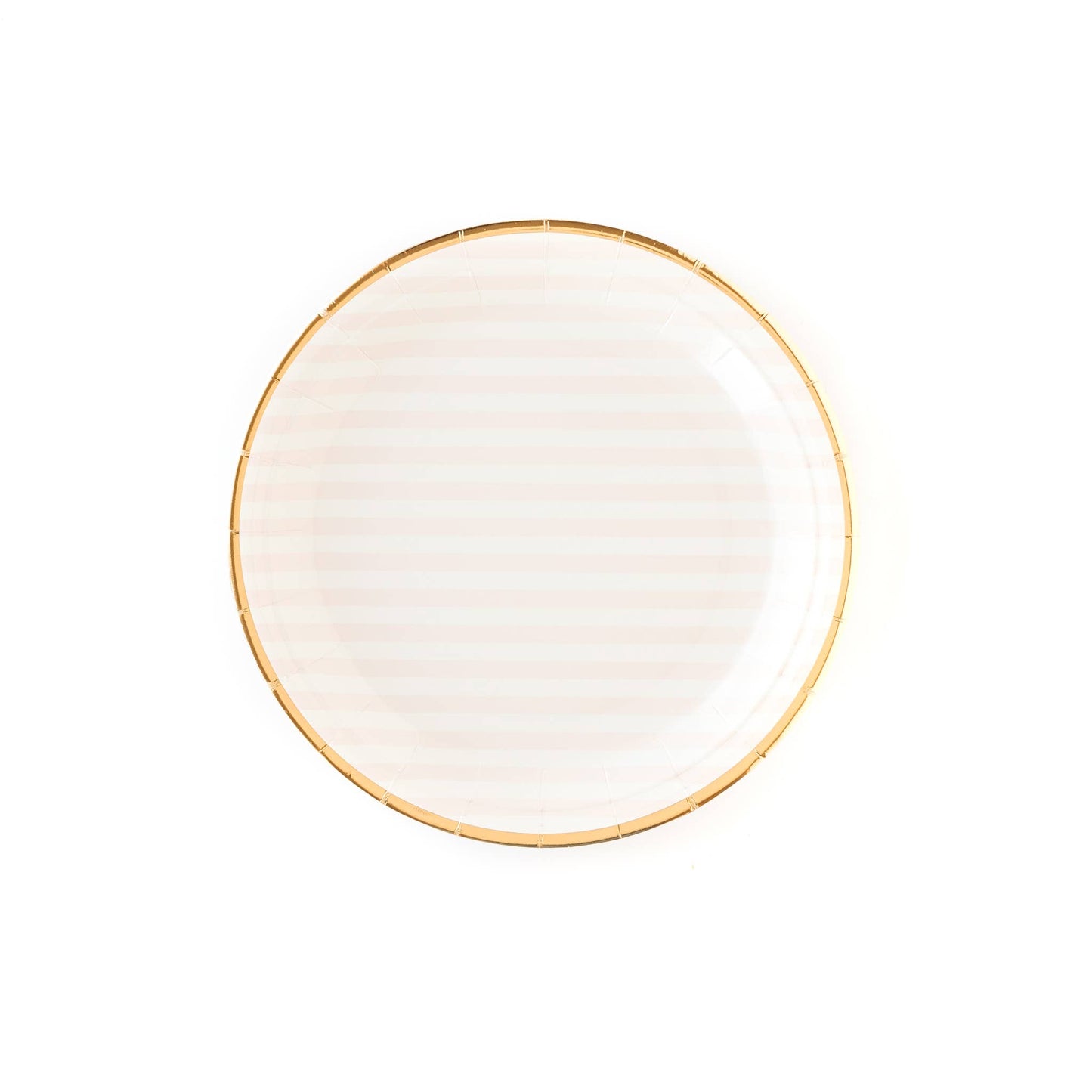 Pink and Gold Striped Plates