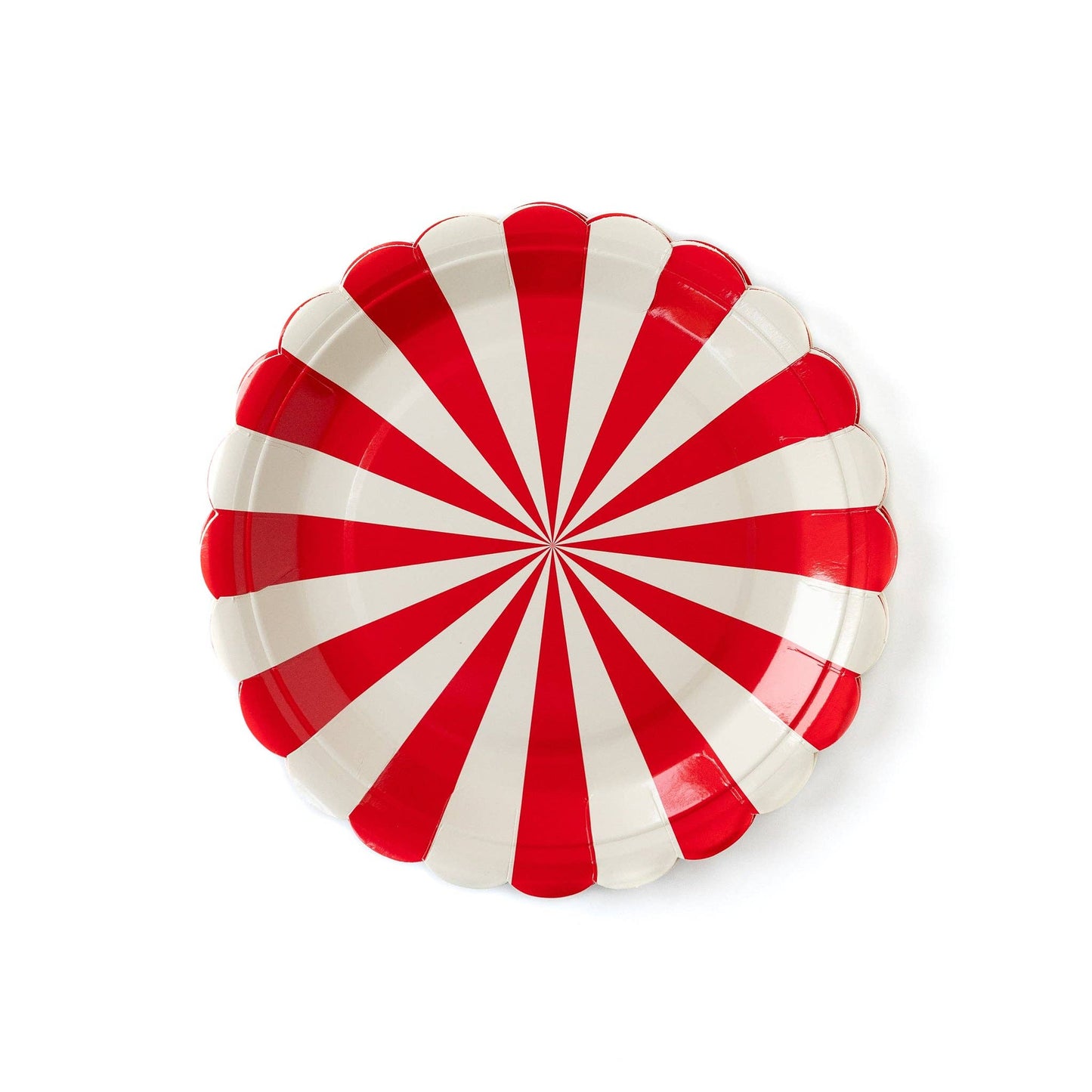 Red and White Stripe 9" Paper Plates